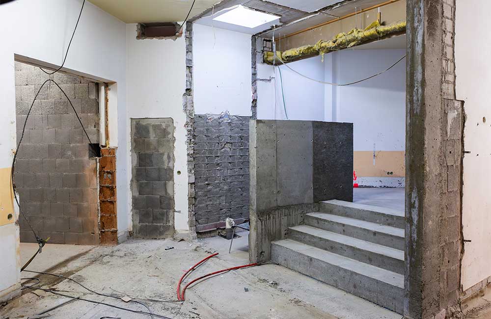 Innenarbeiten der Kernsanierung